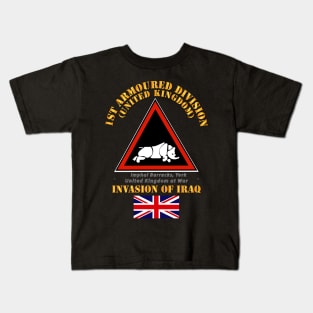 UK - 1st Armoured Division - Iraq Invasion Kids T-Shirt